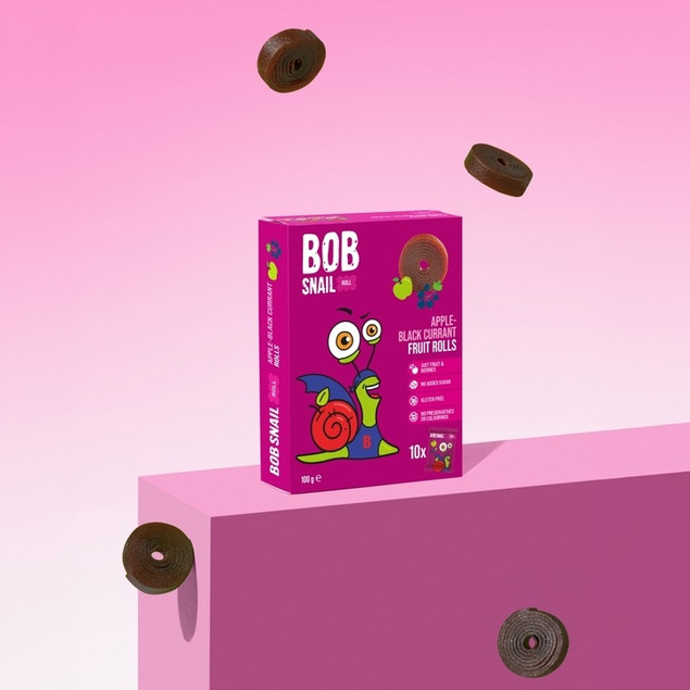 Przekąski Roll, jabłko - czarna porzeczka 100g | BOB SNAIL