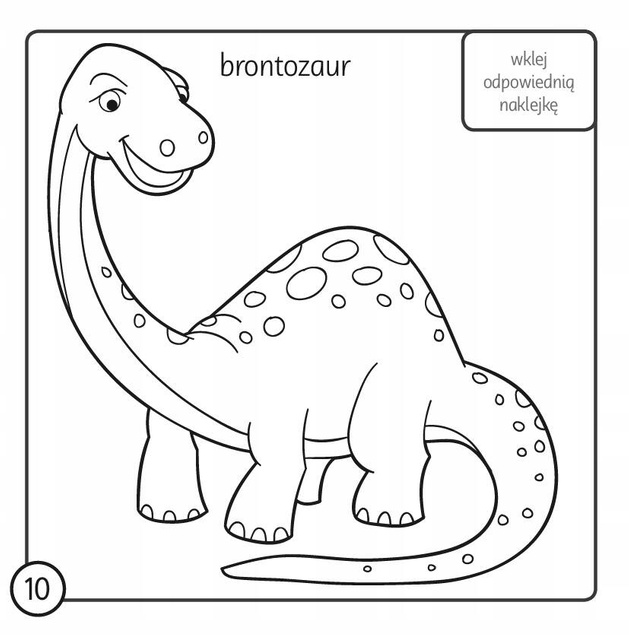 KOLOROWANKA Z KREDKĄ DINOZAURY + NAKLEJKI WYD. PRYZMAT