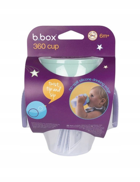 b.box Kubek 360 Do Nauki Picia NIEKAPEK Treningowy Bidon 6M+ Lilac Pop