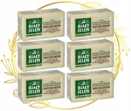 BIAŁY JELEŃ Hipoalergiczne szare mydło, 6 x 150 g