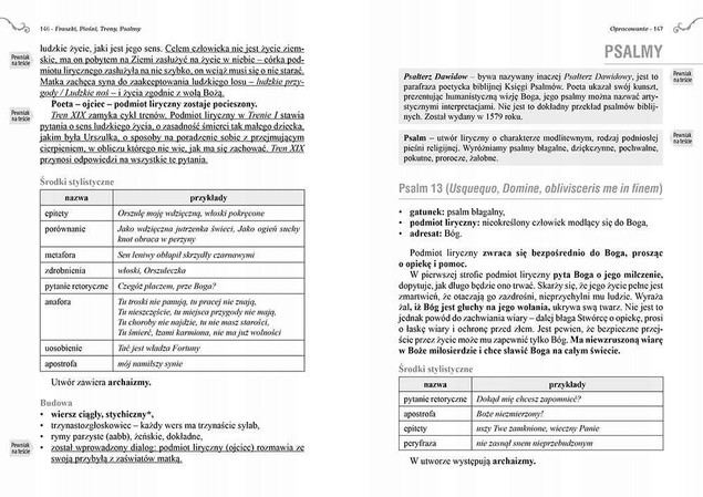 Fraszki pieśni treny