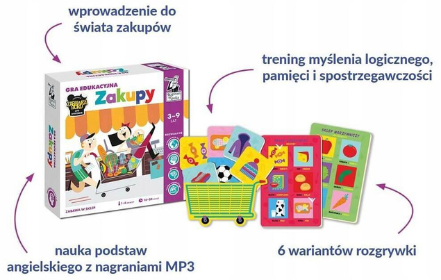 Zakupy Gra Edukacyjna Zabawa W Sklep Rozwijaj Się 3-9 Lat Kapitan Nauka