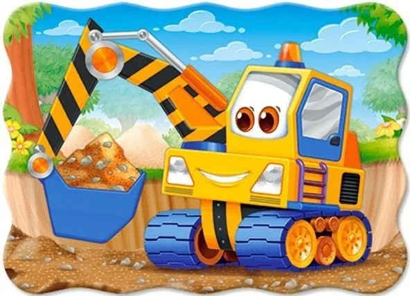 Puzzle 30 Żółta koparka CASTOR