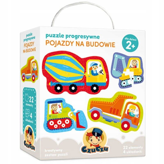 Puzzle Progresywne Pojazdy Na Budowie 22el. 2+ CzuCzu 32178