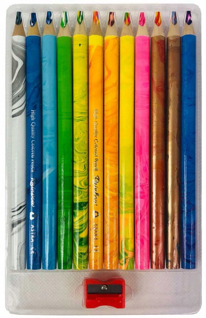 Kredki ołówkowe Jumbo tęczowe 12kol  ASTRA