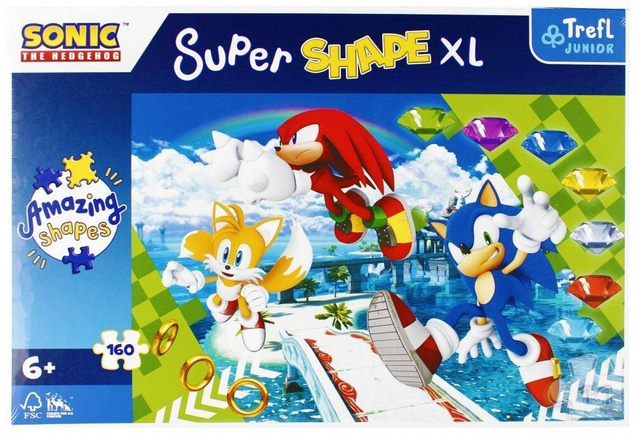 PUZZLE 160 SUPER SHAPE XL WESOŁY SONIC SAGA SONIC