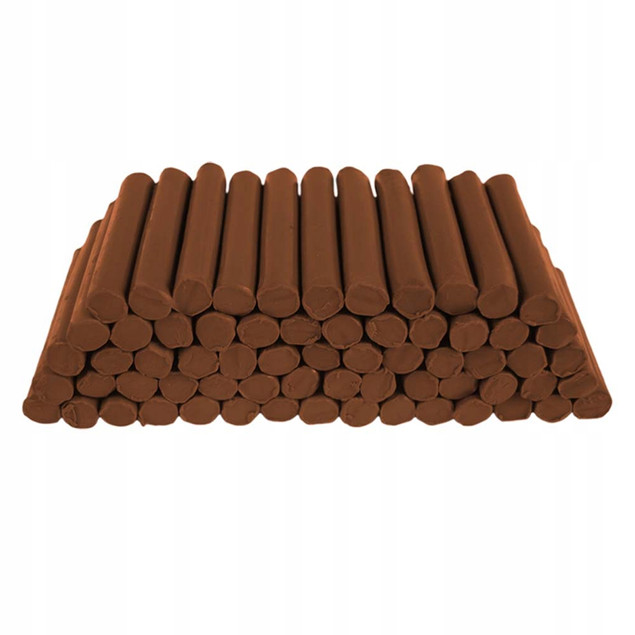 Plastelina w laseczkach luzem 1 kg - brązowa MONA