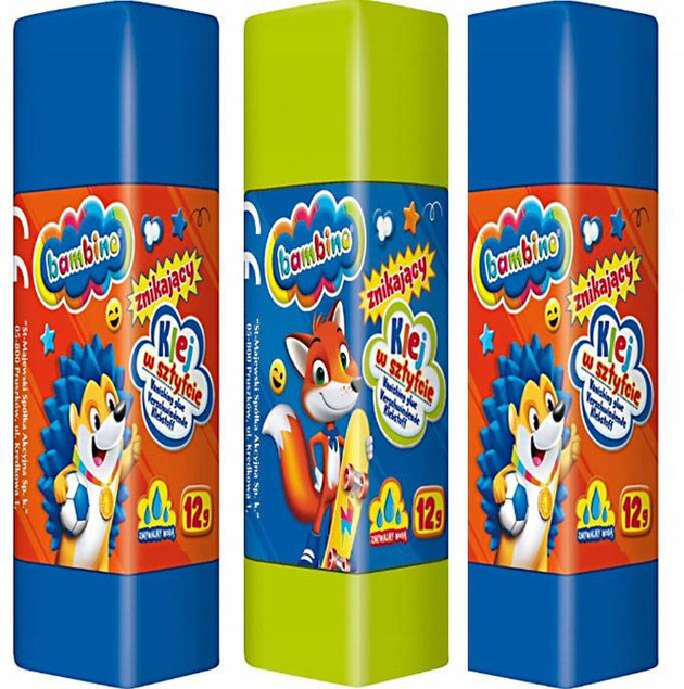 Bambino 3x12g Klej szkolny znikający w sztyfcie 