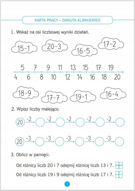 Matematyka Karty pracy do ćwiczeń w domu w szkole