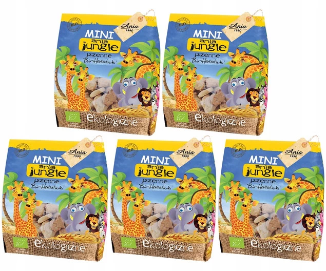 Ciastka MINI JUNGLE BIO 100g - BIO ANIA
