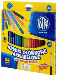 Kredki ołówkowe akwarelowe 24kol ASTRA