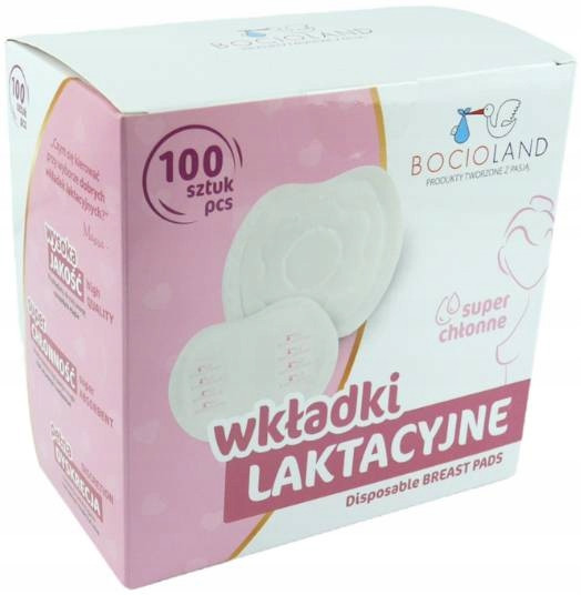BOCIOLAND Super Chłonne WKŁADKI LAKTACYJNE Mega Paka 100szt