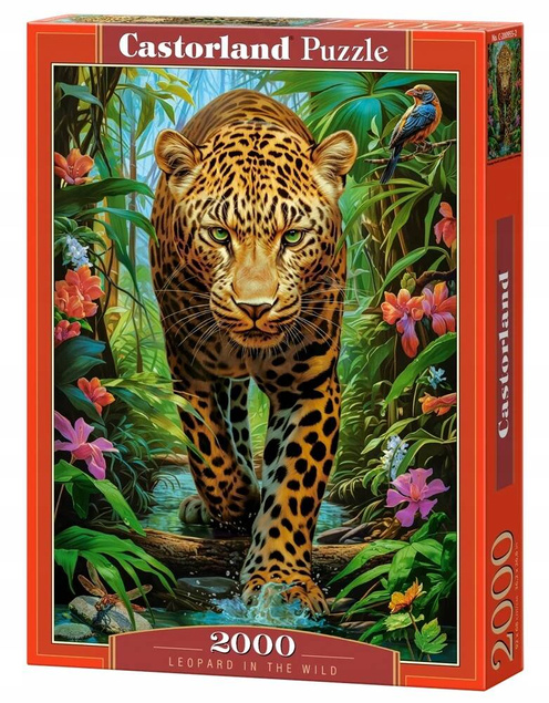 Puzzle 2000 Układanka Kot LEOPARD W Dziczy Dziki Dżungla 9+ Castorland