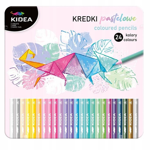 ZESTAW KREDKI TRÓJKĄTE + KREDKI PASTELOWE TRÓJKĄTNE