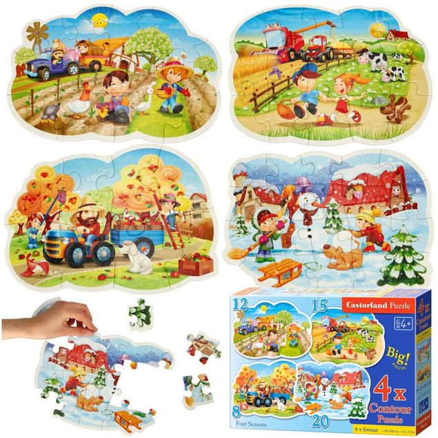 Castorland puzzle 4w1 Cztery Pory Roku
