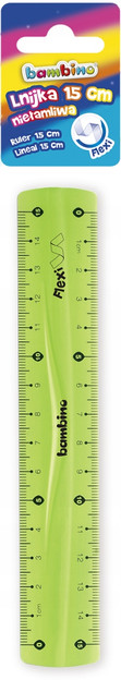Linijka BAMBINO standard 15cm Flexi MAJEWSKI, cena za 1szt.