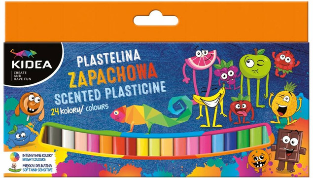 Plastelina Kidea zapachowa 24 kolory Derform