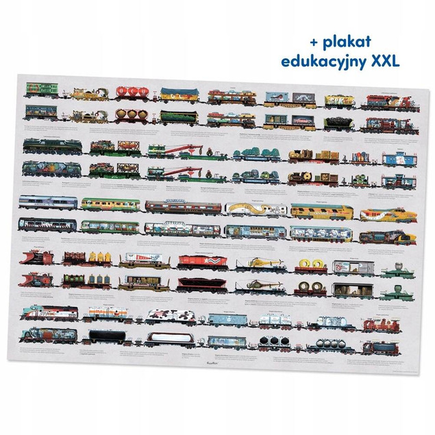 CzuCzu UKŁADAM POCIĄGI puzzle i plakat XXL 5+