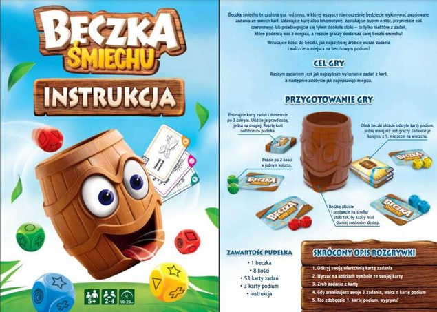 Beczka Śmiechu Gra Planszowa Rodzinna 5+ Trefl 01908