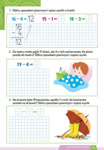 Dodawanie i odejmowanie klasy 1-3 Greg