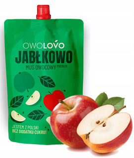 OwoLovo Jabłkowo Mus Jabłkowy Dla Dzieci 200g