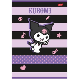 KUROMI ZESZYT A4/32 kratka z marginesem dla dziewczynki