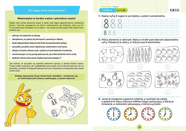 Matematyka Karty Pracy W Szkole I W Domu Klasa 1 SP Greg