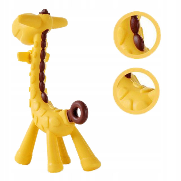 Bocioland gryzak silikonowy Żyrafa – na bolesne ząbkowanie, 3m+ | Bocioland