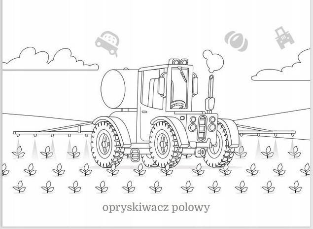 Kolorowanka Maluszkowe Malowanie Pojazdy Na Wsi 2+ Skrzat
