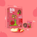 2x Przekąska Owocowa Jabłko Truskawka Bez Cukrów 100g BOB SNAIL