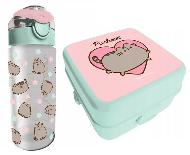 Zestaw Śniadaniowy Wycieczkowy PUSHEEN Bidon Śniadaniówka St. Majewski