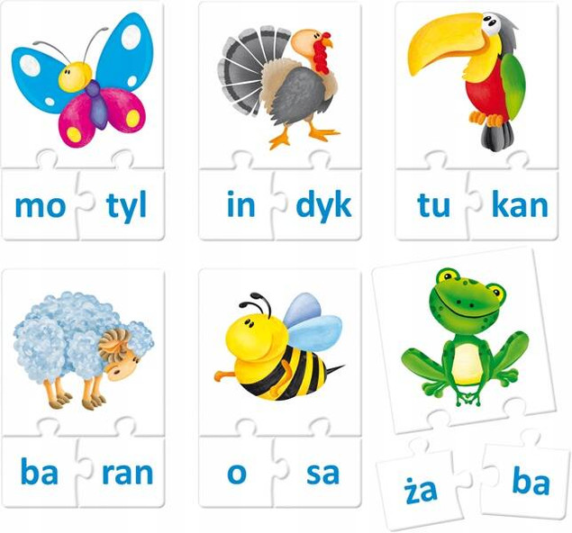 Puzzle Edukacyjne 48 Układam i Czytam Adamigo