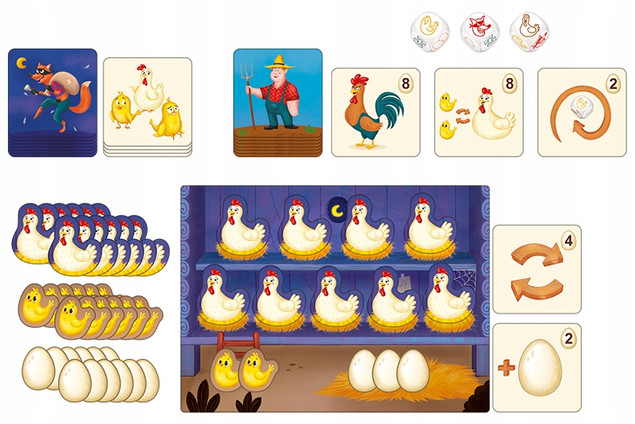 Pełny Kurnik: Powrót Lisa – rodzinna gra planszowa (7+) | Kukuryku 