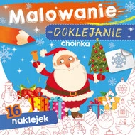 CHOINKA Malowanie Doklejanie 16 Naklejek Skrzat Świąteczna MALOWANKA Święta