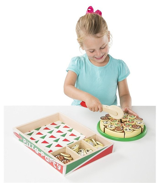 MELISSA Pizza drewniana z nożykiem 54el 10167