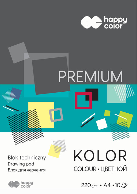 Blok techniczny kolor A4/10K Premium HAPPY COLOR