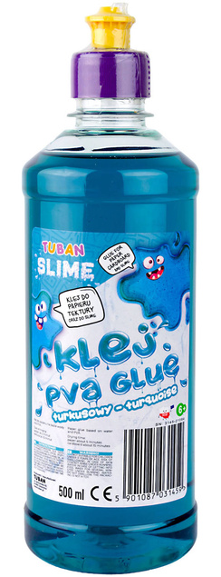 Klej do papieru PVA 500 ml turkusowy