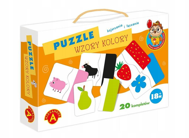 Puzzle Wzory Kolory Kojarzenie i Łączenie Dla Dzieci 18M+ Alexander 1820