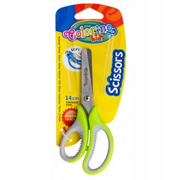 Colorino Nożyczki Szkolne z Gmową Rączką 14 cm