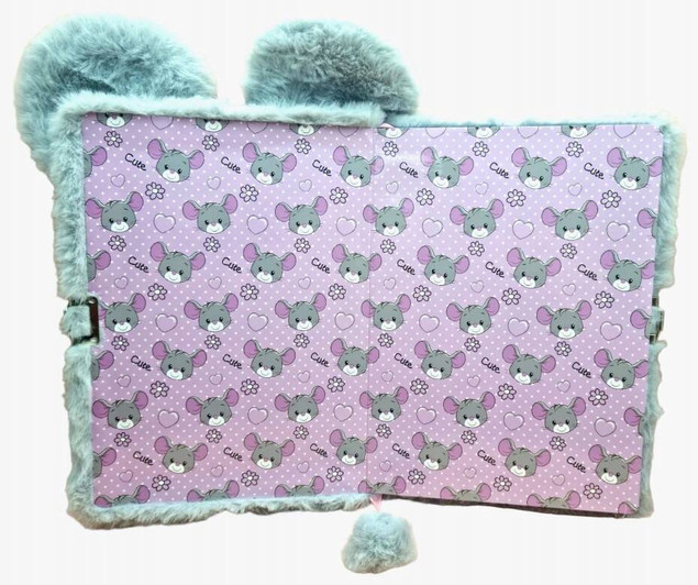 PAMIĘTNIK Z KŁÓDKĄ WŁOCHACZ 96 kartek PLUSZ MYSZ