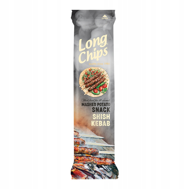 Long Chips ZESTAW 5 szt Śmietana z cebulką Ser Pomidory Kebeb Sól 75 g