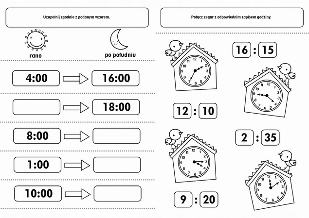 Books and Fun Zabawa z zegarem. Nauka godzin