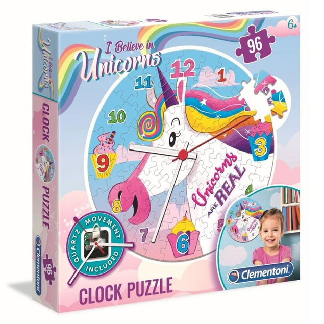 Clementoni Puzzle 96el Zegar z jednorożcem 23035 p6
