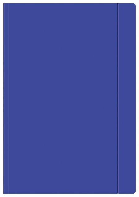 Teczka z gumką A4+ jednokolorowa granatowa p10 INTERDRUK   cena za 1 sztukę