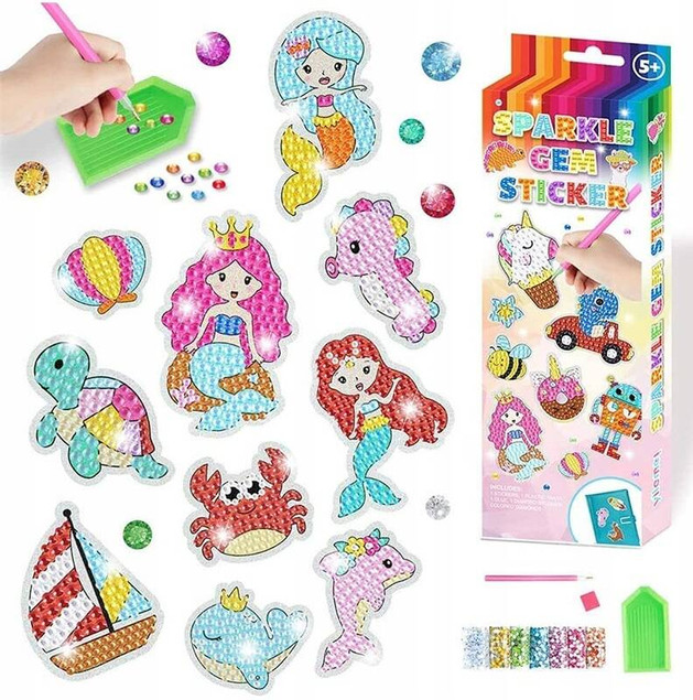 Diamentowa mozaika mini naklejki Syrena 1007899