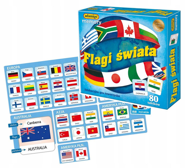 Gra Flagi świata memory - nowa