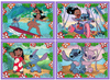 Puzzle 4w1 Układanka STITCH Szalony Dzień Lilo&Stitch Angela 4+ Trefl 34633