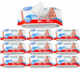 AKUKU Chusteczki WODNE MOKRE 99% Nawilżane Wodą 700szt