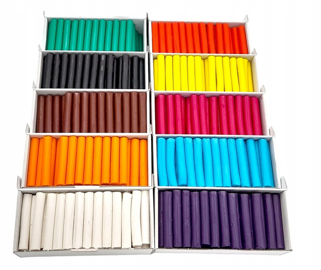 Plastelina w laseczkach luzem 1 kg - biała MONA