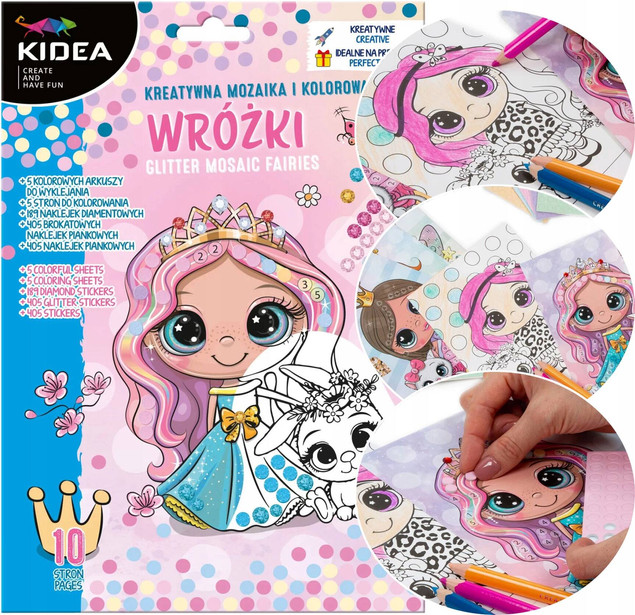 KOLOROWANKI WYDRAPYWANKI KREATYWNE WRÓŻKI